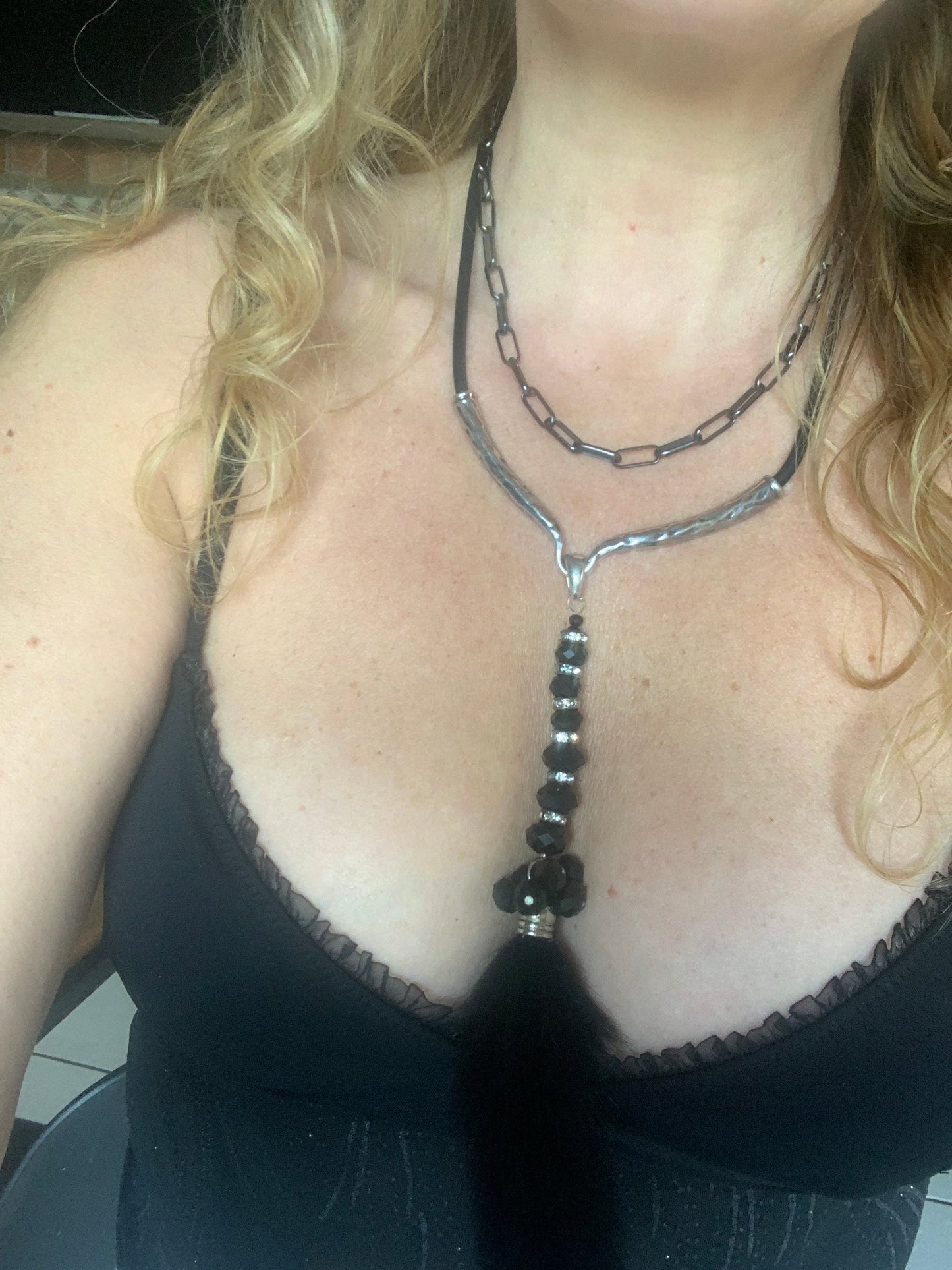 Bijou métamorphosis taille/collier pompon