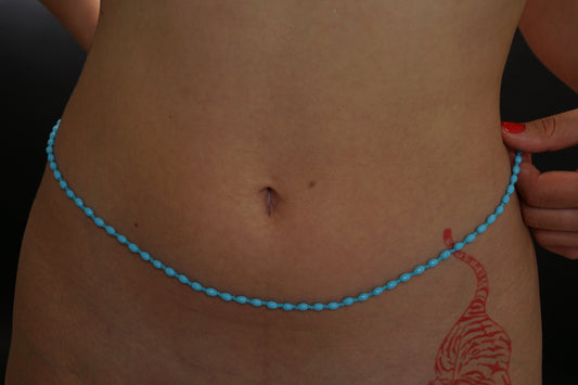 Chaîne de taille turquoise